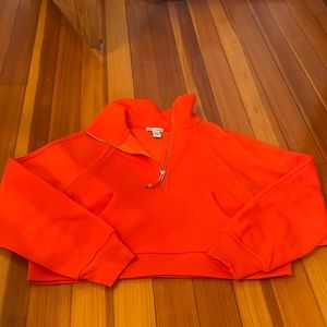Crop quarter zip